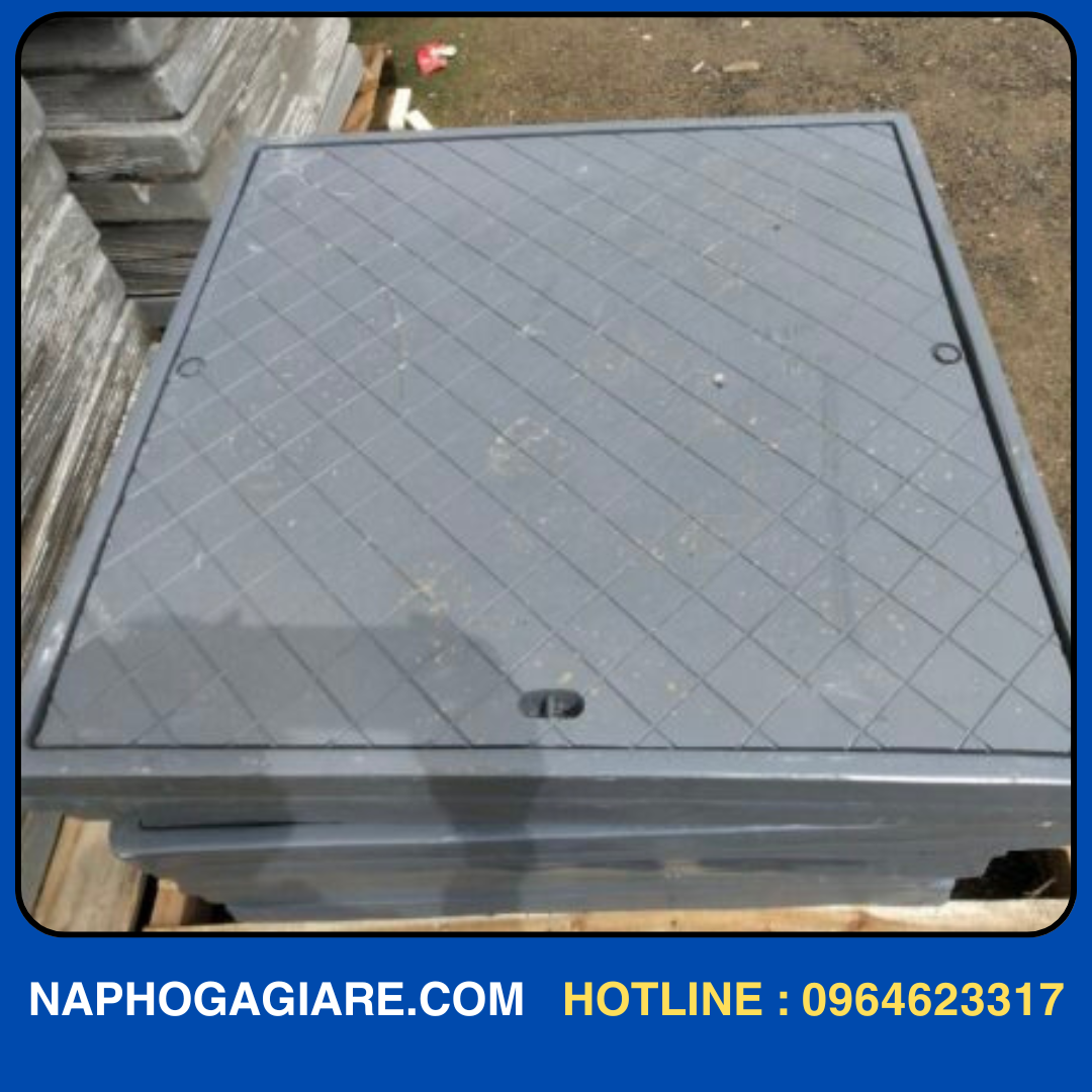 Nắp hố ga Composite ngăn mùi khung dương nắp vuông